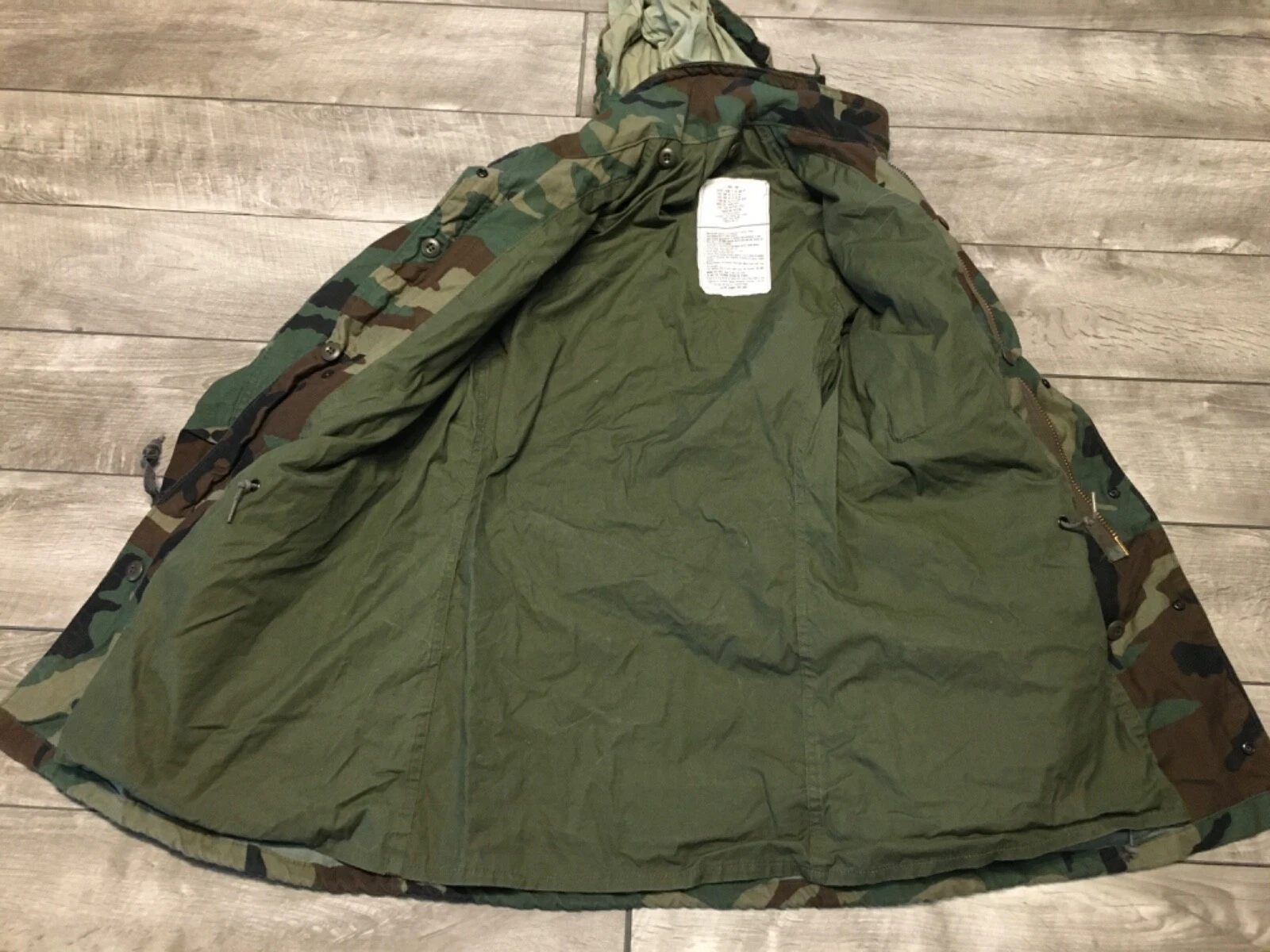 winfield-mfg vintage camouflage cold weather us army long jacket