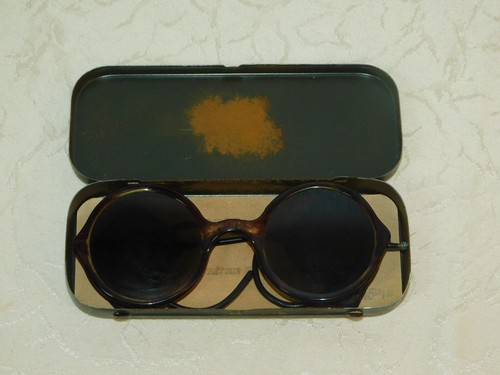 Luftwaffe Occhiali da Sole Im Etui - Bene Carl Zeiss Jena ! 2 Wk Tedesco - Foto 12 di 13