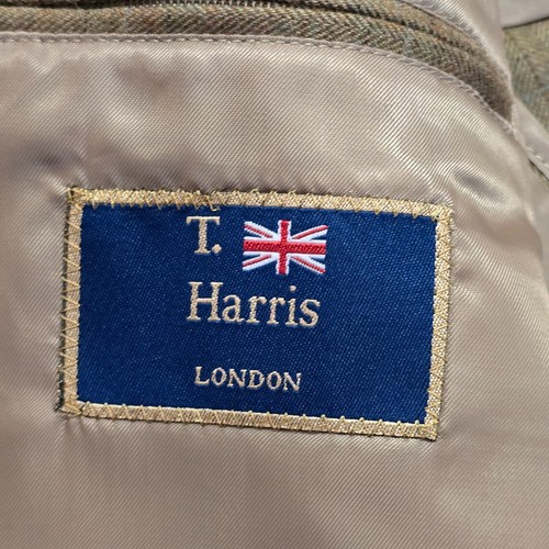 T. Harris Beige Herringbone Patch Pocket Explorers Style Blazer Adult Size 42L - Picture 14 of 18