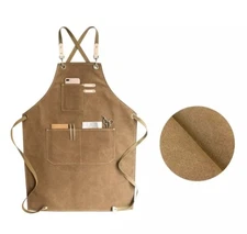 t15 Canvas Strap Bib Apron Barista Baker Bartender BBQ Chef Cook Working Uniform