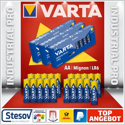VARTA INDUSTRIAL PRO AA Mignon LR06 Batterien MULTI-RABATT