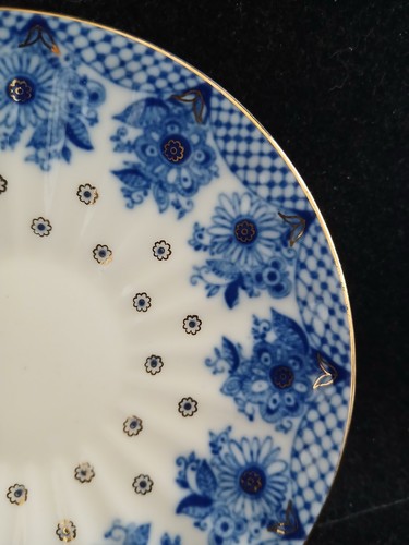 2 x Lomonosov Porcelain Tea Sets Cup and Saucer Bridesmaid Baskets Blue 4 pcs - Picture 6 of 16