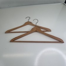 Vintage Hardwood Lacquered Coat Suit Hangers Matching
