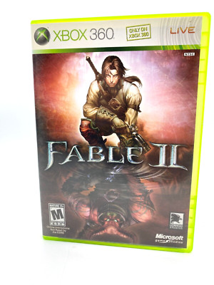 Fable II 2 Xbox 360 Microsoft 2008 manual, disc and case