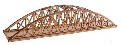 BR014 eingleisige mittellange Bogensehnen-Schienenbrücke Spurweite OO-Modell lasergeschnittener Bausatz