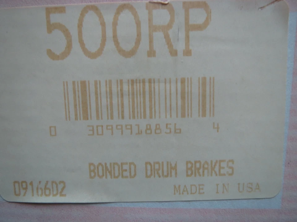 Juego de zapatas de freno trasero para Ford Escort Mercury Lynx 500RP Hecho en EE. UU. - ¡Envío rápido! Foto 3 de 3