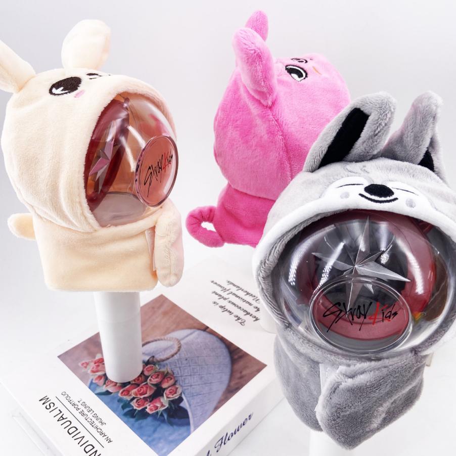 Kpop Stray Kids Light Stick Cape Cartoon Plush Cover for