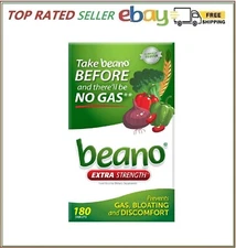 Beano Extra Strength Food Enzyme Dietary Supplement, 180 Tablets