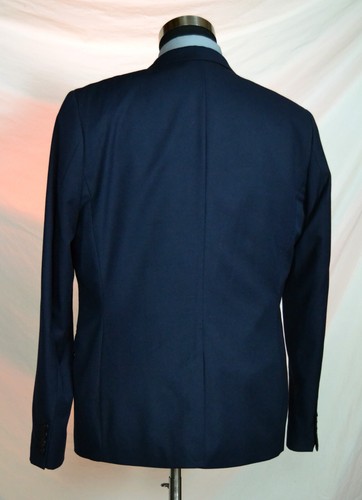 Classic Solid Navy Blue Sport Coat (Size 42L) By: H&M - Picture 6 of 11