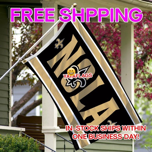 New Orleans Saints FLAG 3X5 FT Banner with Grommets Fast FREE USA Shipping. - Picture 2 of 9