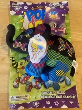 POP ART SOFT ELEPHANT 5” Series 2 Peg Light Bright Brite BEAN BAG PLUSH #28