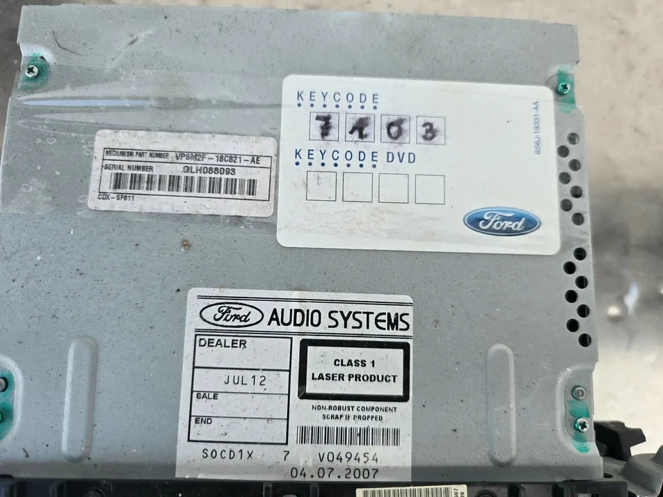 7M5T18C939JD Audio System für FORD FOCUS MK2 mit code - Bild 3 von 4