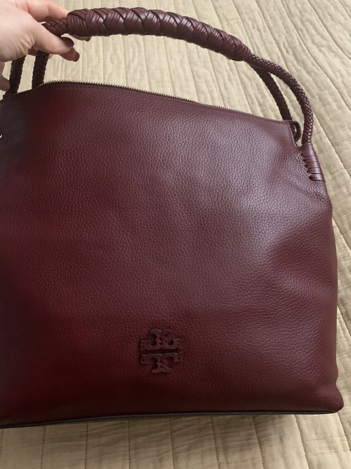 Borsa hobo Tory Burch in pelle bordeaux. Splendido. Nuovissimo!