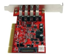 PCIUSB3S4 Adapter 4 Port PCI USB 3.0 Card SuperSpeed No Low Profile Bracket
