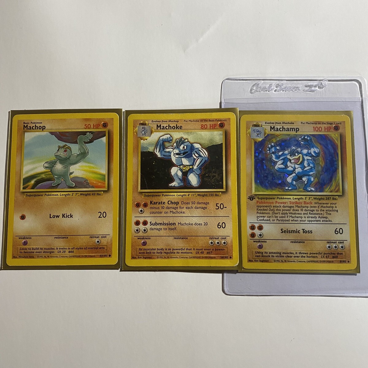 ポケモンカードゲーム Machop&Machoke 1st edition shadow less Amazon.com: Pokemon - Machoke - Basic 34/102 - Shadowless