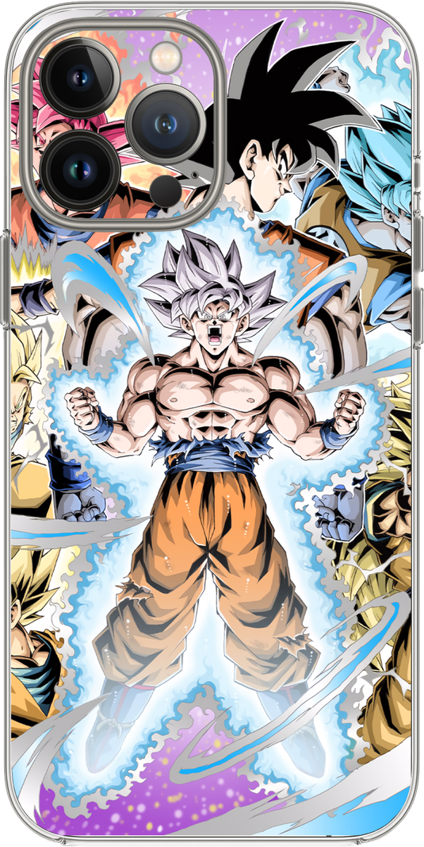 Dragon DBZ Saiyan UI Goku SSJ Blue Anime Case Cover Clear Shockproof  MagSafe