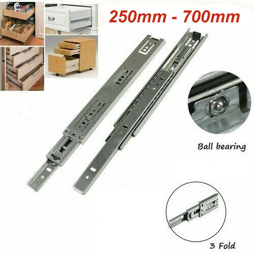 250-700MM Drawer Slides Runners Full Extension Ball Bearing Track Guide Glides - Picture 2 of 10