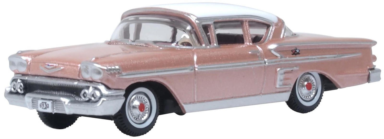 Chevrolet Impala Sport Coupe 1958 Cay Coral 1:87 Oxford Diecast 87CIS58001