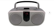 Sylvania SRCD243 Portable CD Player with AM/FM Radio, Boombox Silver