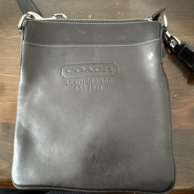 Coach Vintage Leatherware Est 1941 Black Leather Zip Pouch