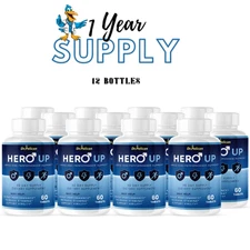Hero Up- Men's Health & Performance- 12 Bottles- 720 Tablets