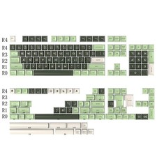 172 Keys PBT Keycaps SA Profile Double Shot Custom Cherry MX Gradient Green