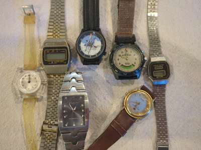 LOT Of 7 Broken Project Watches. Bon Ton, Timex Expedition, Kenneth Cole