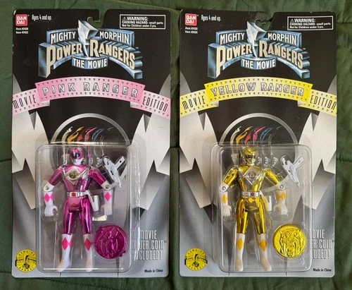 Mighty Morphin Power Rangers Movie Edition: Yellow & Pink Ranger; Vintage NIB