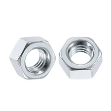 100pcs Hex Nuts - [5/16"-18] Carbon Steel Grade 8 Hardware Nuts, Zinc Plated