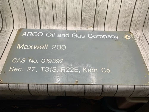 Vintage Porcelain Oil Field Sign - ARCO Oil & Gas Company