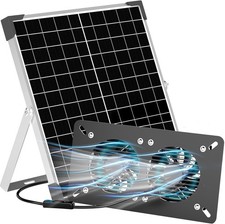 20W Solar Fan Kit Outdoor Ventilation for Dog, Chicken Coop Or Pet Houses