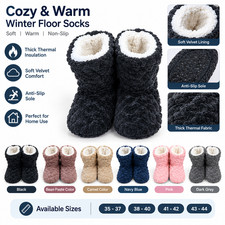 Thick Thermal Socks Winter Warm Non Slip Slipper Socks Men Women UK