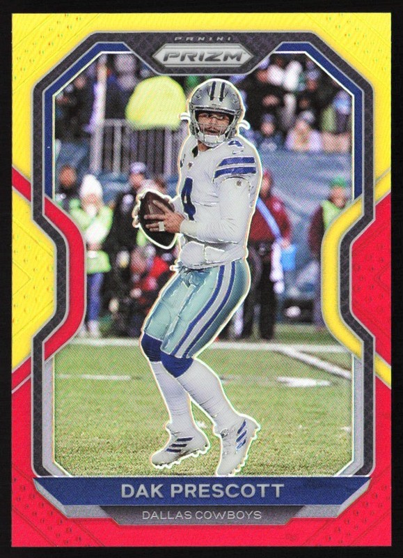 2020 Panini Prizm Red and Yellow 36/49 Dak Prescott #150 GS1