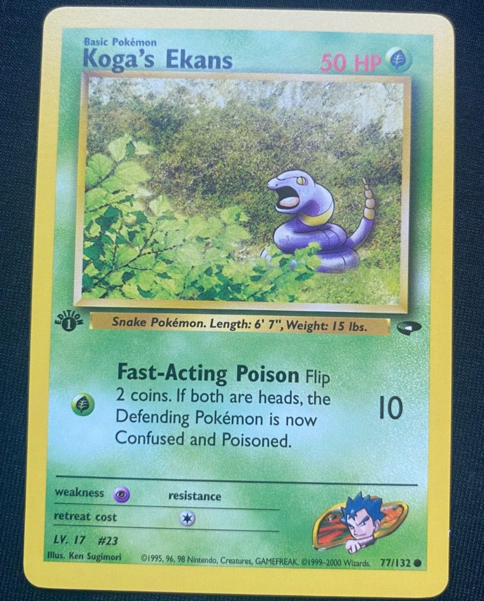 Pokemon 1st Edition Koga's Ekans Gym Challenge 77/132 (NM)