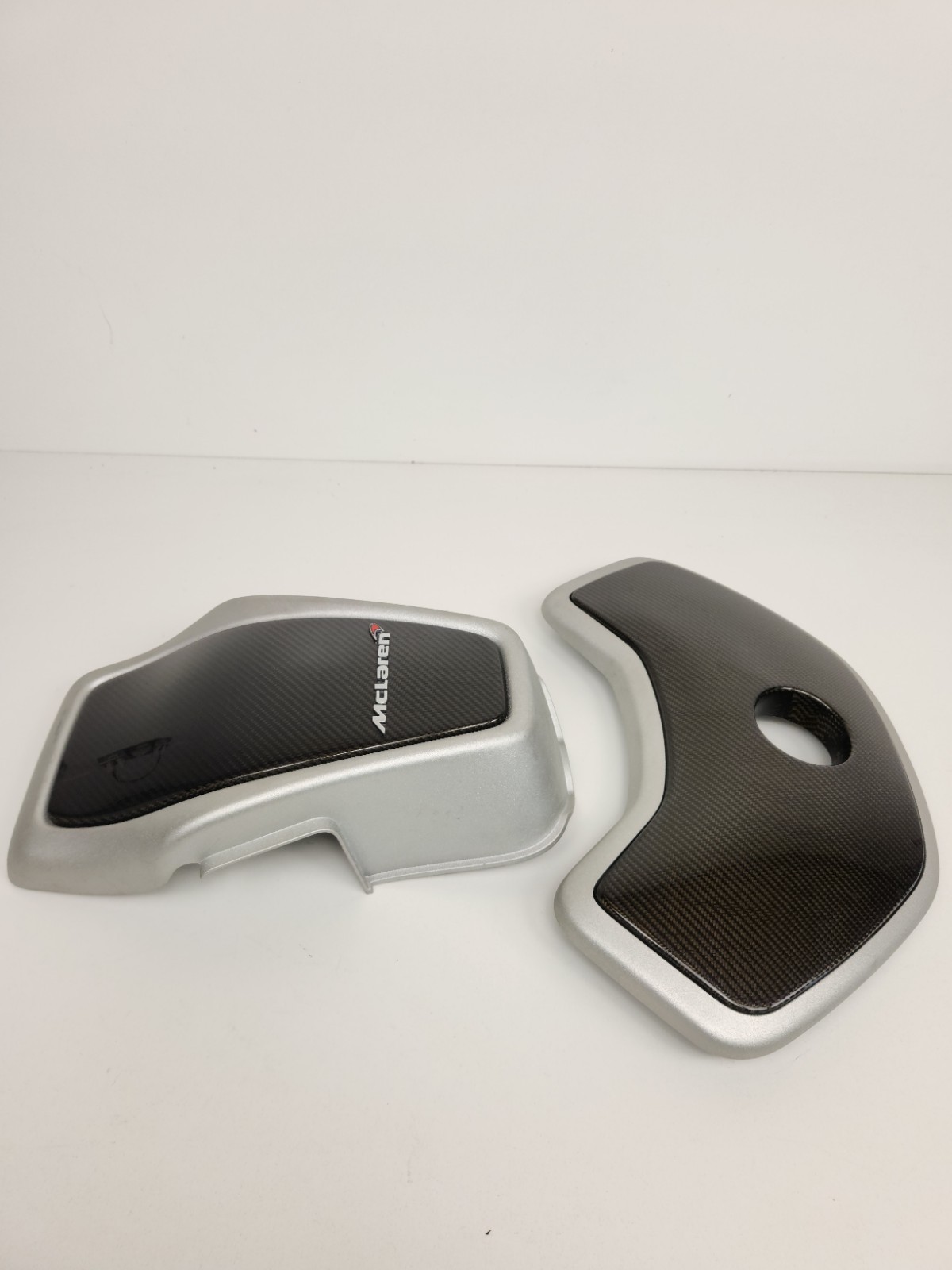 2015-2016 MCLAREN 650S SPIDER CARBON FIBER ENGINE & COOLANT COVER PANEL TRIM OEM