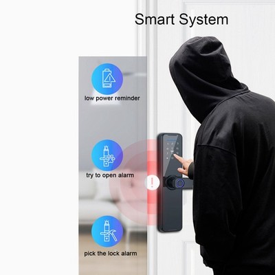 Fingerprint Door Lock Adjustable Volume Flexible Design Safe Intelligent Pas HOT