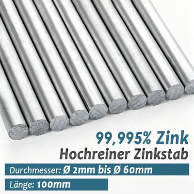 99,9% Reiner Zinkstab Reine Metall-Zinkanode Zinkbarren mariner Korrosionsschutz