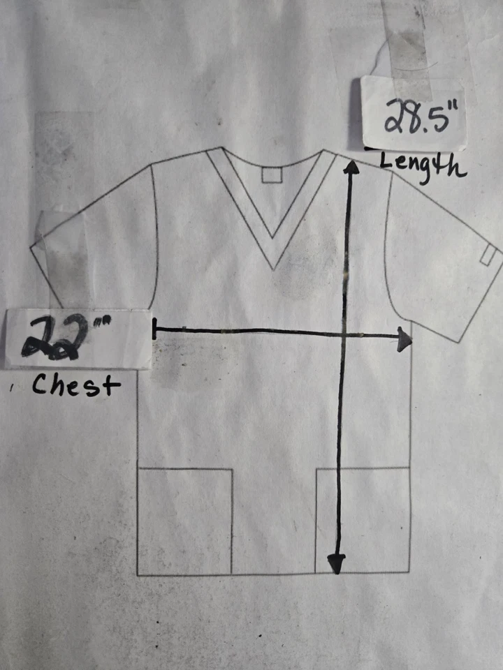 Cherokee Scrub Jacket size S-Vibrant Green/Yellow Snap Front-Chest 22"/L 28.5" - Image 4 of 4