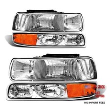 Headlight Assembly for 1999 2000 2001 2002 Chevy Silverado 1500 2500/1500 HD