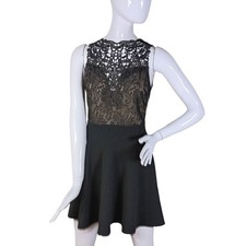Windsor Mini Lace Dress Size Large Black Fit and Flare