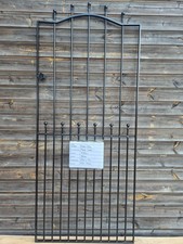 Arched Ball Top Wrought Iron Style Metal Garden Gate 810mm Wide x 1930mm High