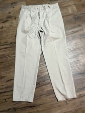 Vintage Duck Head Pants Slacks Chinos Khaki Pleated Front 38x34