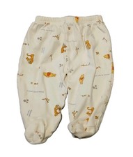 Vintage Disney Winnie the Pooh Tigger Fall Leaves Baby Footed Pants 0-3 Months
