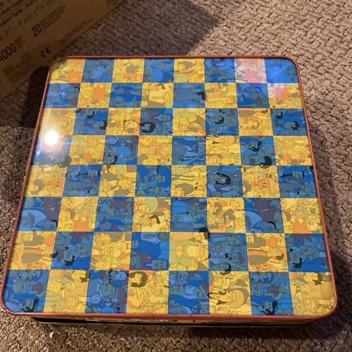 The Simpsons 3D Chess Set 1998 Tin Collectors Box Cardinal Games Vintage - Picture 10 of 10