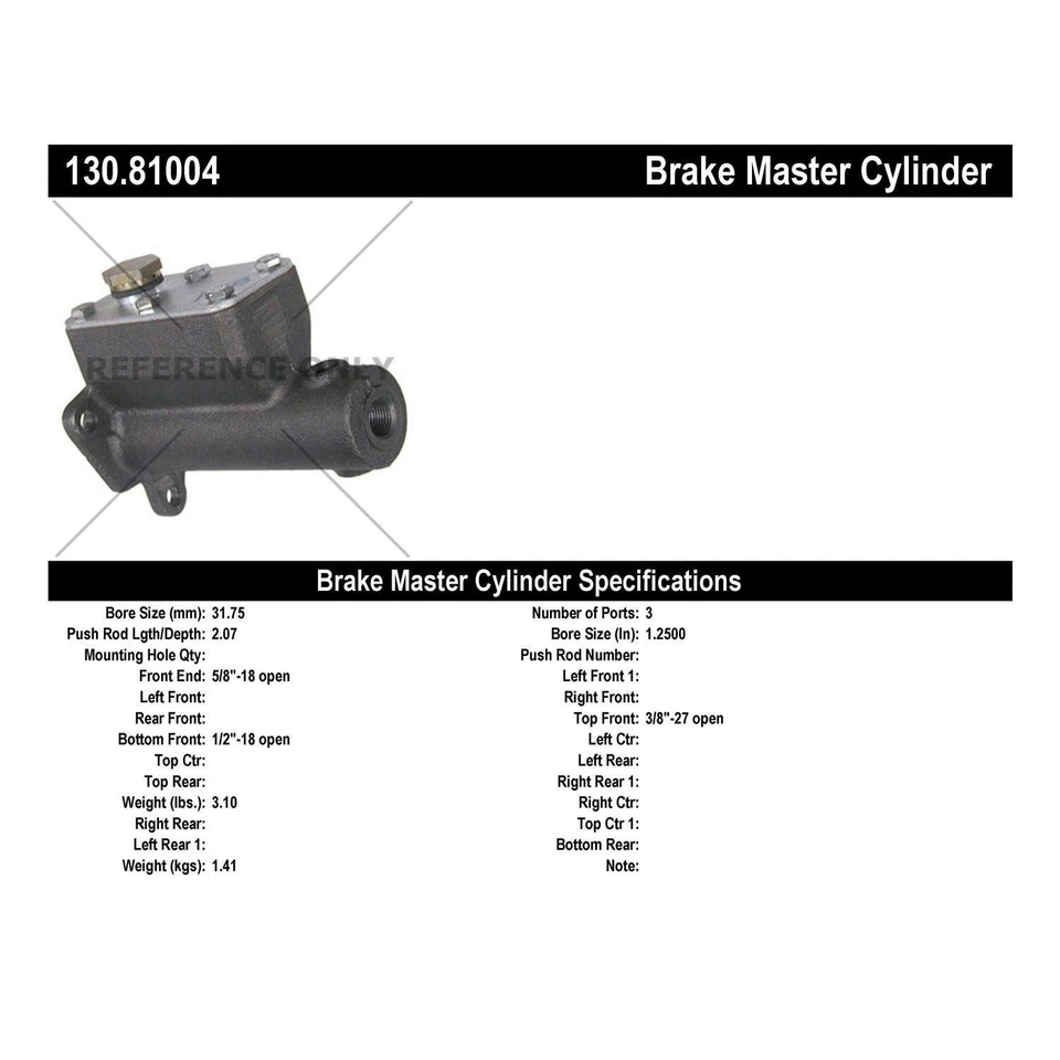 Centric Parts 130.81004 制动主缸 适用于精选 46-59 道奇型号 — 第 4/4 张图片