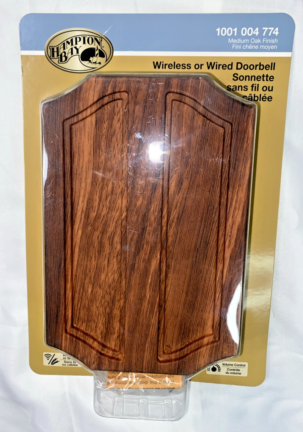 HAMPTON BAY wired or wireless doorbell chime kit - Medium Oa