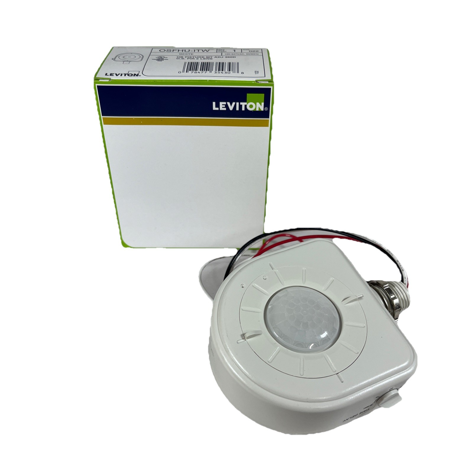 LEVITON High Bay Occupancy Sensor, 120-347 VAC/CA OEM Part # OSFHU-ITW - White