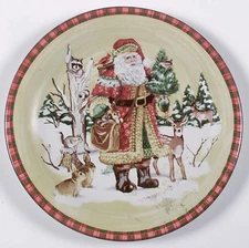 Noble Excellence Woodland Santa Salad Plate 6904751