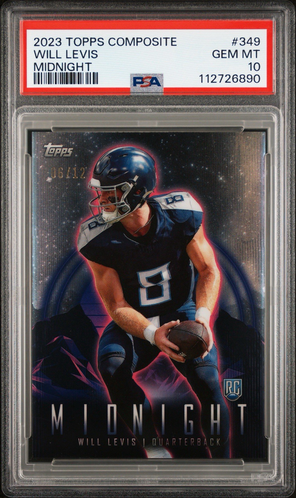 2023 Topps Composite Will Levis #249 - Midnight RC /12 - PSA 10 POP 1