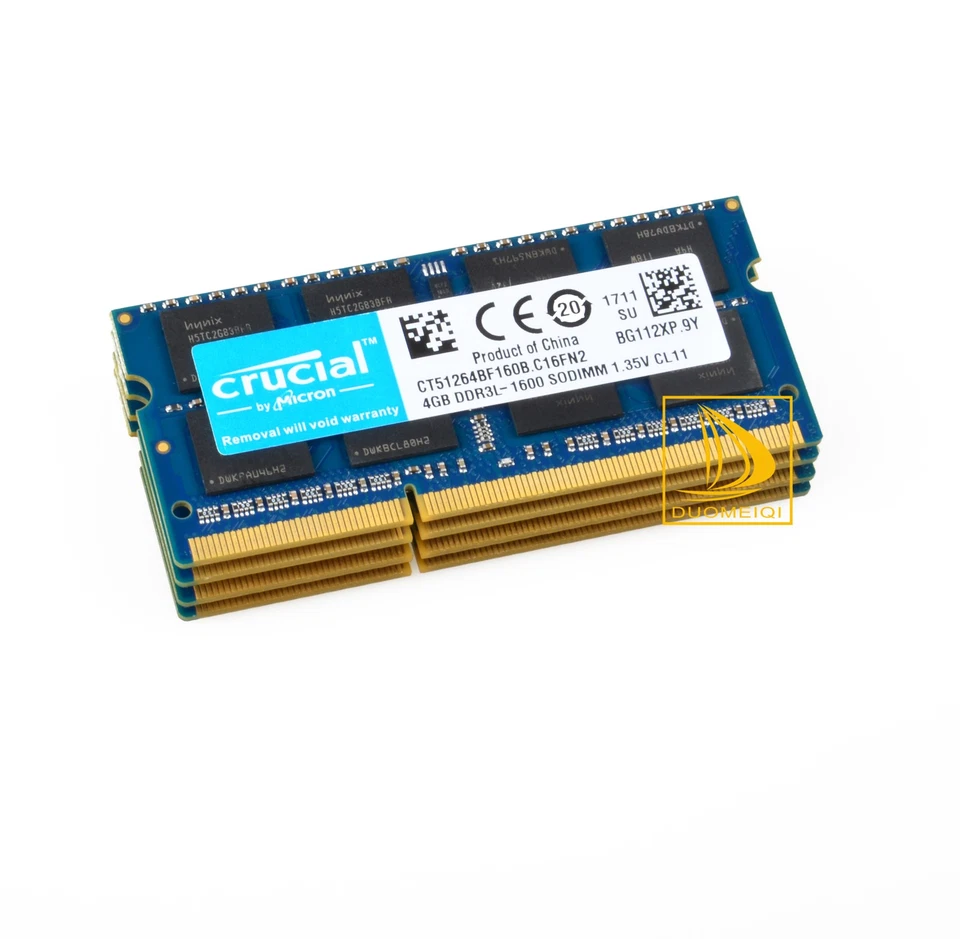 Crucial 10X 4GB PC3L 12800 2RX8 DDR3L 1600MHz Laptop Memory RAM SO-DIMM" - Image 2 of 4